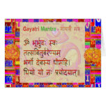 OmMantra GayatriMantra Sanskrit Script by Naveen Greeting Cards