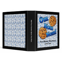 #OmNomNom, Cookie Lover Blue and White Binder