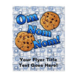 #OmNomNom, Cookie Lover Blue and White flyers