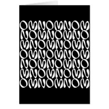 OMNOMNOMNOM 2 Black Greeting Card