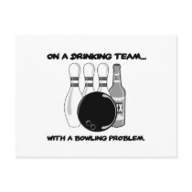 On a Drinking Team With a Bowling Problem postcards