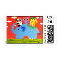 On A Giant's Back Stamp