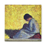 On A Meadow Sedentary Peasant Girl Magnets