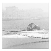 On a moorage photographic print