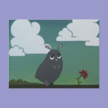 On a plain art postcard postcards