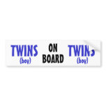 On Board - Boy Twins Bumper Stickers