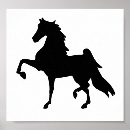 On Canvas Saddlebred silhouette Posters