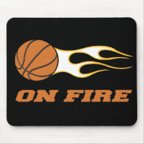 On Fire Basketball mousepads