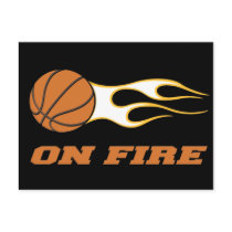 On Fire Basketball postcards by sports_tshirts On Fire Basketball postcards