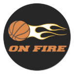 On Fire Basketball Stickers
