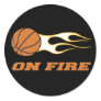 On Fire Basketball Stickers