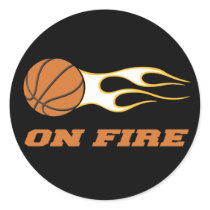 On Fire Basketball stickers by sports_tshirts On Fire Basketball stickers