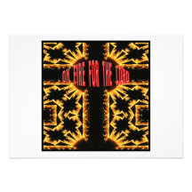 " On Fire for The Lord " Custom Invitations