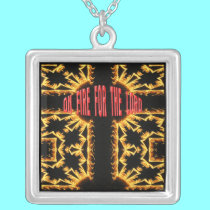 On Fire for The Lord Necklace by Artists4God On Fire for The Lord Necklace