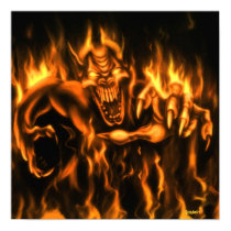 on fire: Poster 38x38 poster