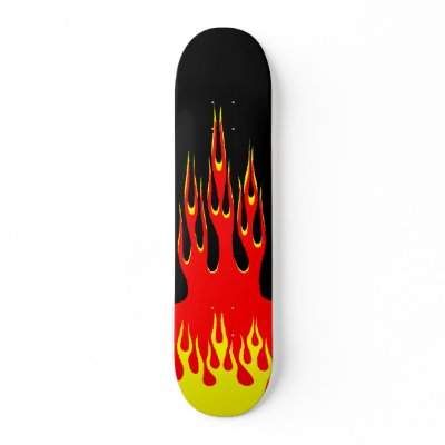 On Fire Skateboard by calroofer