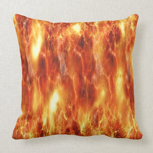 On Fire Throw Pillow Zazzle