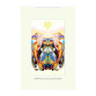 postcard - I designed this picture with the image that Koi Fish are celebrating their marriage under sun shine.     ??  I  create pictures by collecting the glass. ? The glass is produced by Uroboros, Youghiogheny, Oceana  and so on.  I think that the photograph has Brightness, and has beautiful Colors.