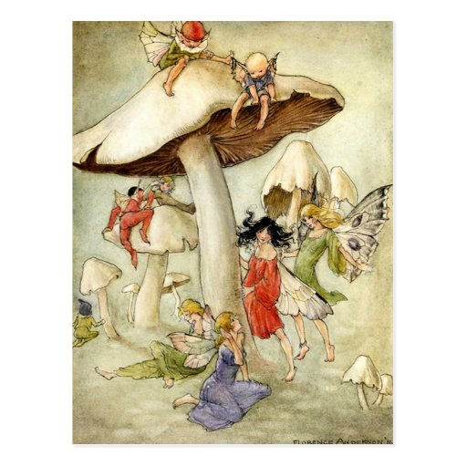 'On Mushroom Hill' - Postcard