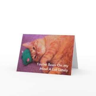 On My Mind Cat Valentine's Day Card card