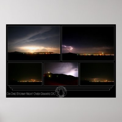 On One Stormy Night Over Granite OK. Print by gmp1993
