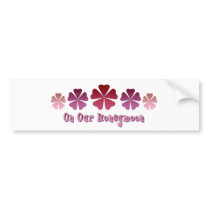 On Our Honeymoon bumper stickers