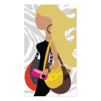 ON SALE-311-Monica High Fashionista Zebra Blonde Business Card