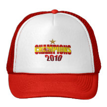 On Star 2010 Champions Flag of Spain gift Trucker Hats