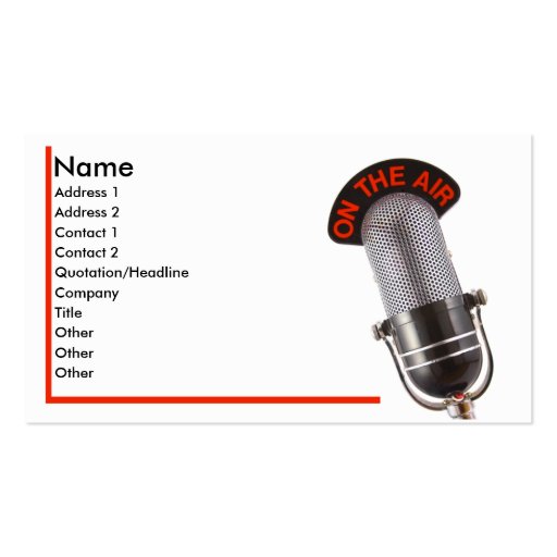 On The Air Business Card