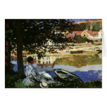On the Bank of Seine, Monet, Vintage Impressionism Cards