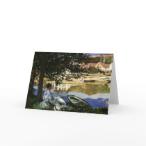 On the Bank of the Seine, Bennecourt; Claude Monet Cards