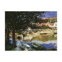 On the Bank of the Seine, Bennecourt; Claude Monet Postcards
