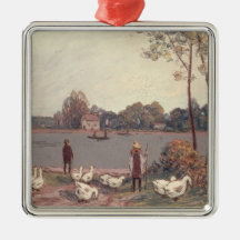 On the Banks of the Loing Christmas Tree Ornaments