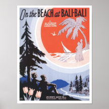 On The Beach at Bali Bali Songbook Cover Posters