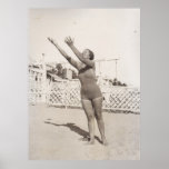 On the beach, Cannes 1930s Print