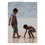 On the beach card