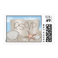On the Beach - RSVP Wedding Postage Stamps