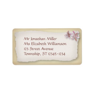 On the Beach Wedding Labels