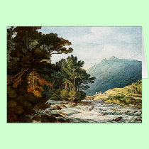 On The Dart - Fine Art Watercolor Painting Card cards