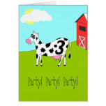 On the Farm - Third Birthday Party Invitation Greeting Cards