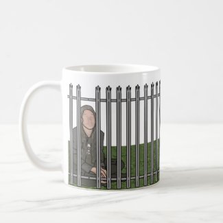 On the fence mug