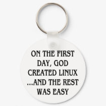 On the first day, God created Linux...and the rest keychains