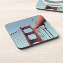 On The Golden Gate Bridge cork coasters