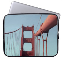 On The Golden Gate Bridge laptop sleeves