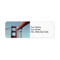 On The Golden Gate Bridge return address label labels