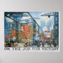 On The Job For Victory Posters