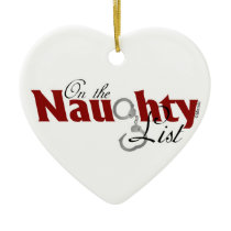 On the Naughty List ornaments