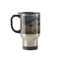 On the Prowl Timber Wolf Travel Mug by natureswild On the Prowl Timber Wolf Travel Mug
