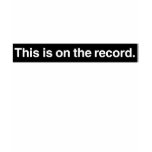 On the Record t-shirts