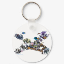 On The Reef-Aquarium Scene by FishTs.com keychains